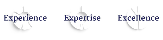 Experience, Expertise, and Excellence graphic